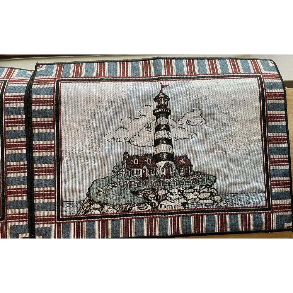 4 Nautical Lighthouse Beach house‎ cottage Table Placemats Sea